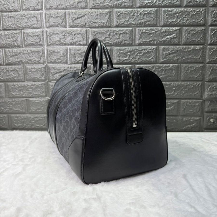 GUCCI GG Supreme黑花旅行袋-2