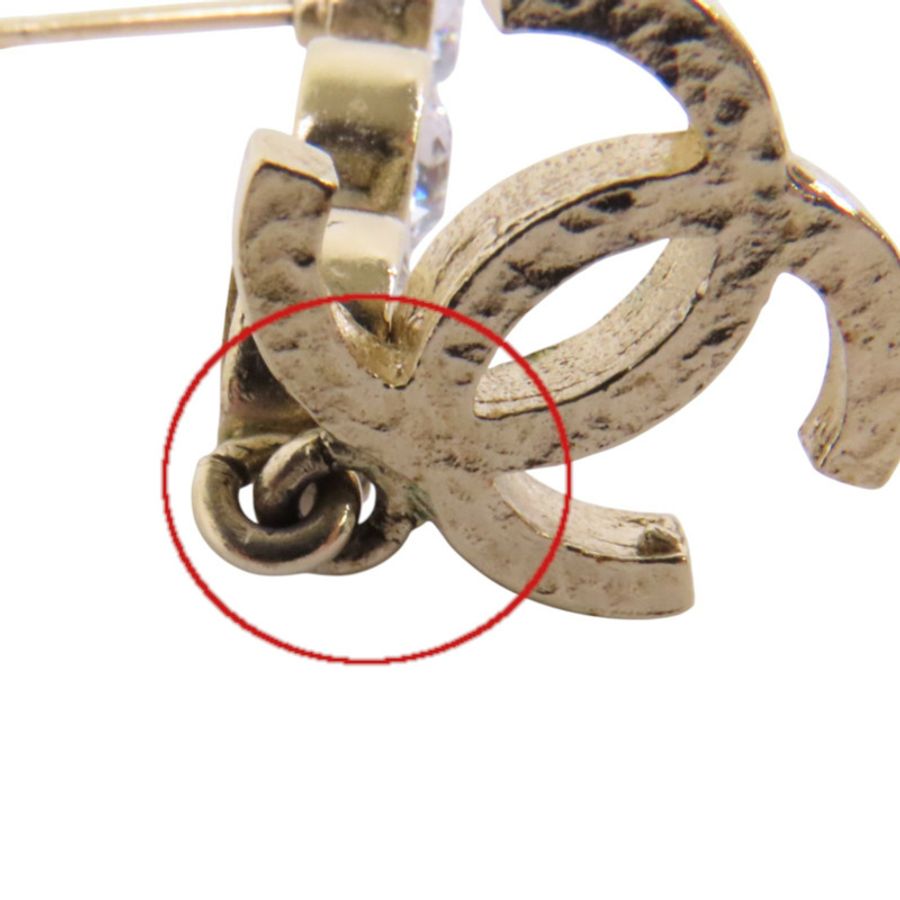 CHANEL 金屬/水鑽Earrings金扣耳環-8