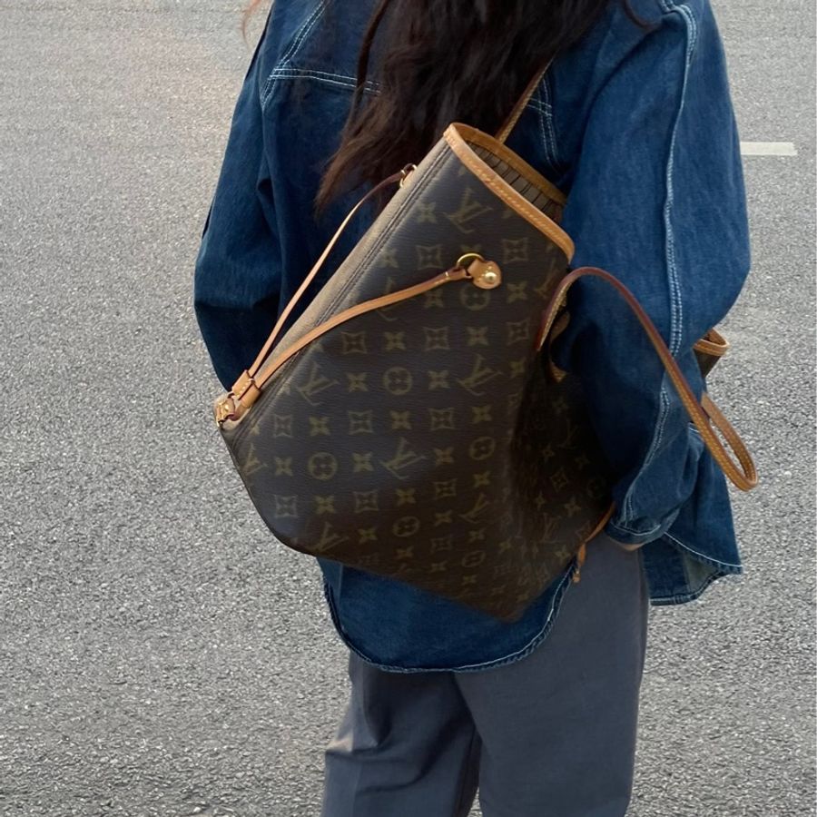 🈶購證 #全網最低 #芯片款 Lv Neverfull老花肩背托特包🈶子母袋-7