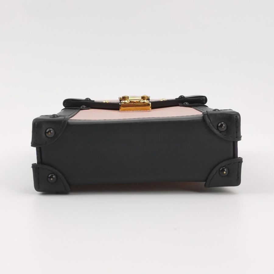 LV / 路易威登 Trunk Vertical 手機包 迷你mini 櫻花粉/黑色 水波紋 牛皮 單肩包 斜挎包-2