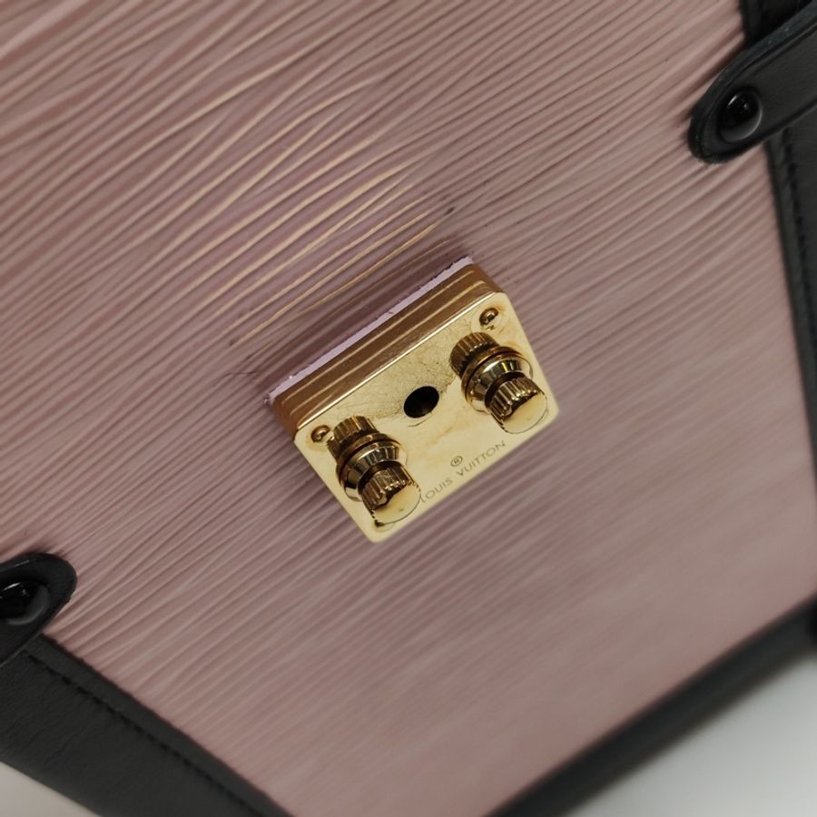 LV / 路易威登 Trunk Vertical 手機包 迷你mini 櫻花粉/黑色 水波紋 牛皮 單肩包 斜挎包-12