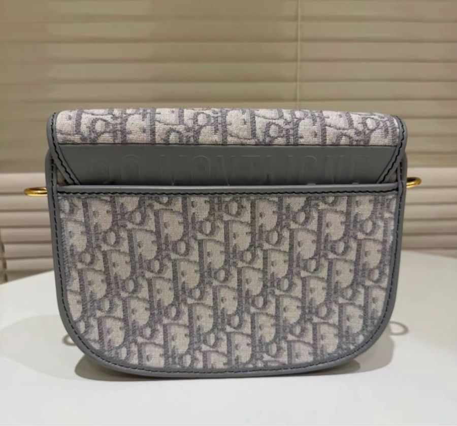 Dior bobby中號 老花馬鞍包 灰色 尺寸約22*17*6 年份21-1