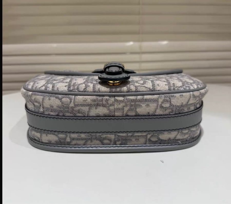 Dior bobby中號 老花馬鞍包 灰色 尺寸約22*17*6 年份21-4