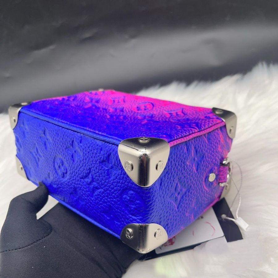 LV / 路易威登 炫彩盒子trunk粉紫漸變色 單肩斜挎包-8