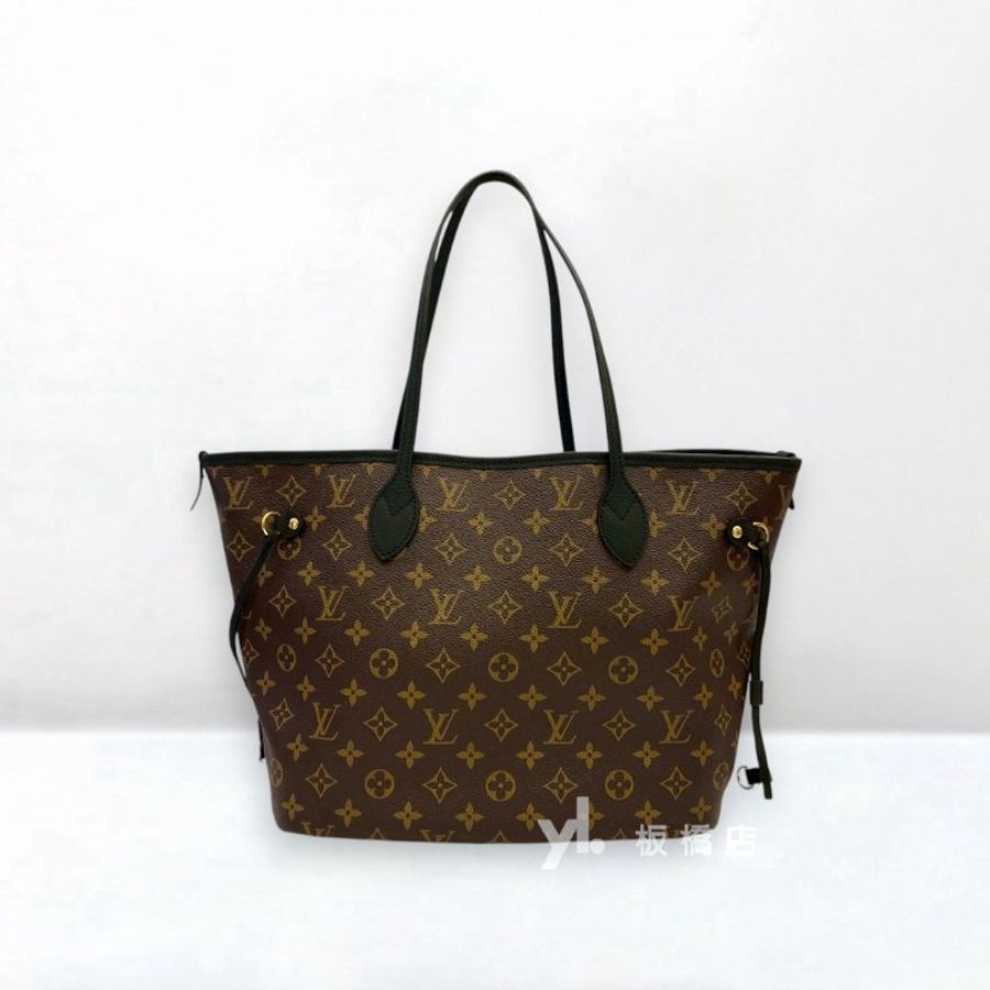 LV 雙面黑拚原花Neverfull Inside Out MM M11946-1