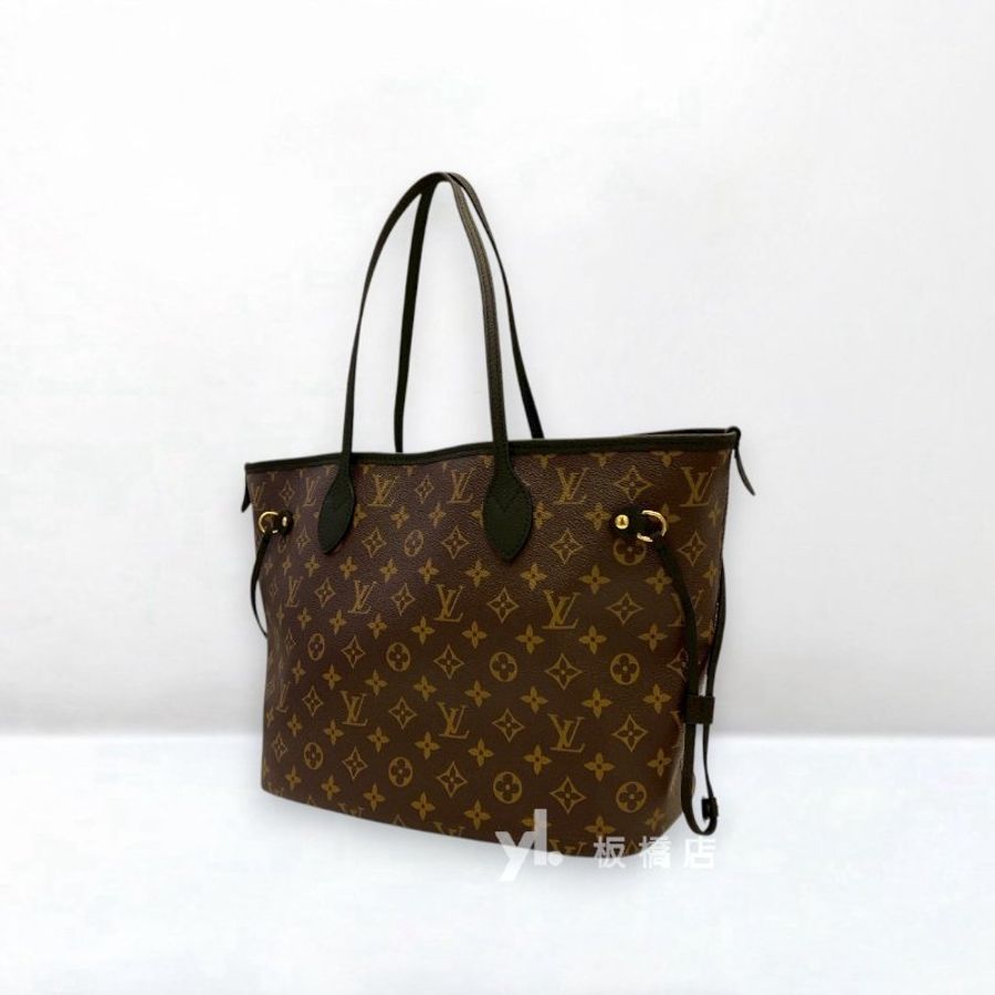 LV 雙面黑拚原花Neverfull Inside Out MM M11946-2