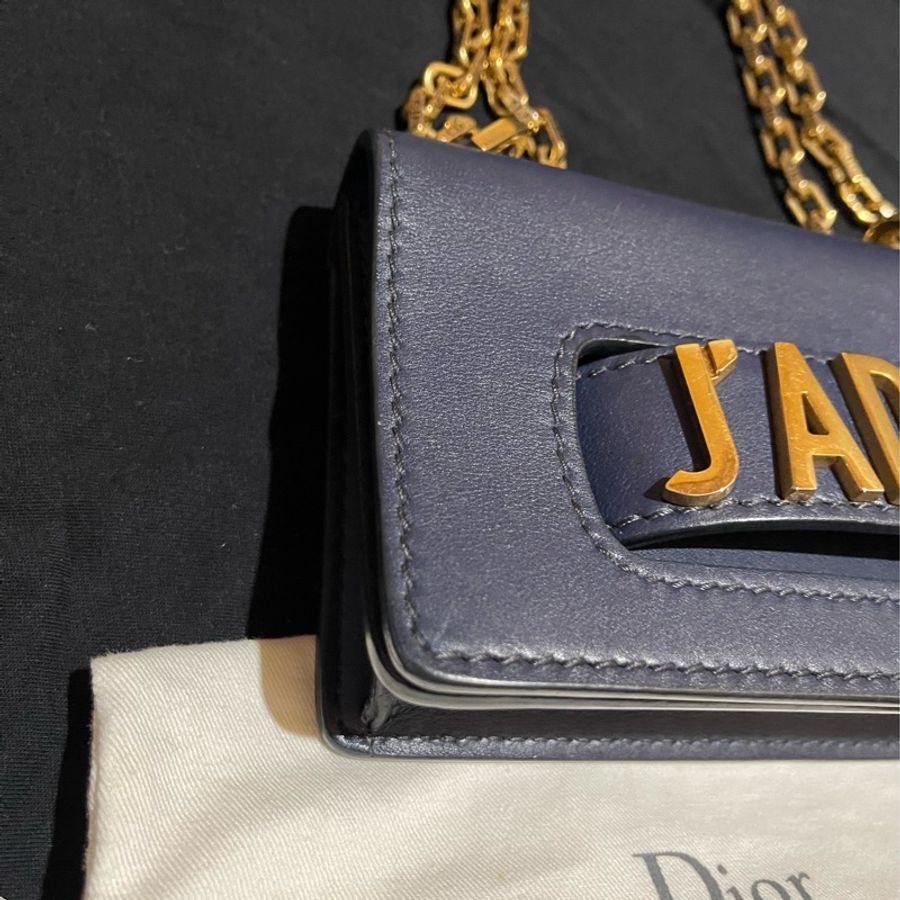 Christian Dior 金鏈藍 JADIOR 側背包-20