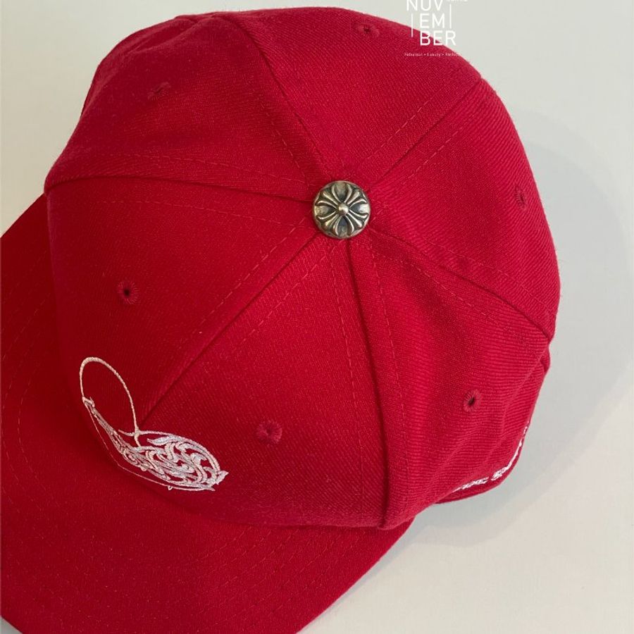 Chorme Hearts 克羅心 紅色愛心藤蔓刺繡棒球帽-6