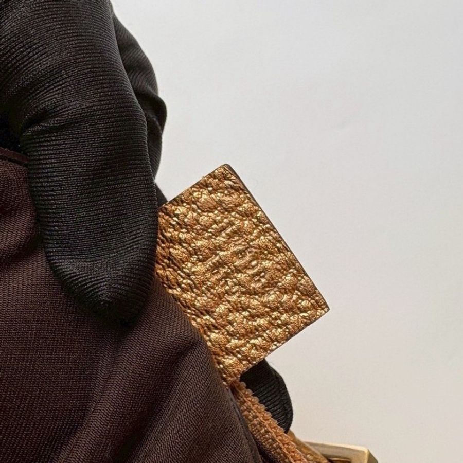 Gucci 古銅金皮革邊GGlogo布托特包-18