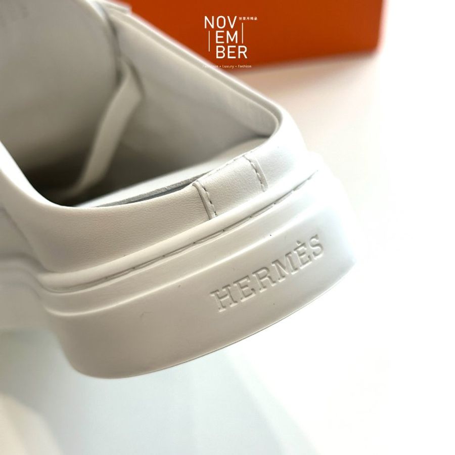 全新💖 Hermès 愛馬仕 Keep 全白半拖鞋 36.5號-10