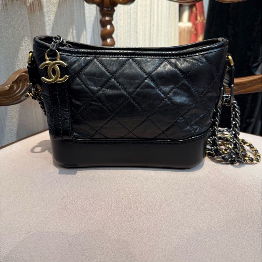 Chanel 黑色流浪包 小号 27开-0