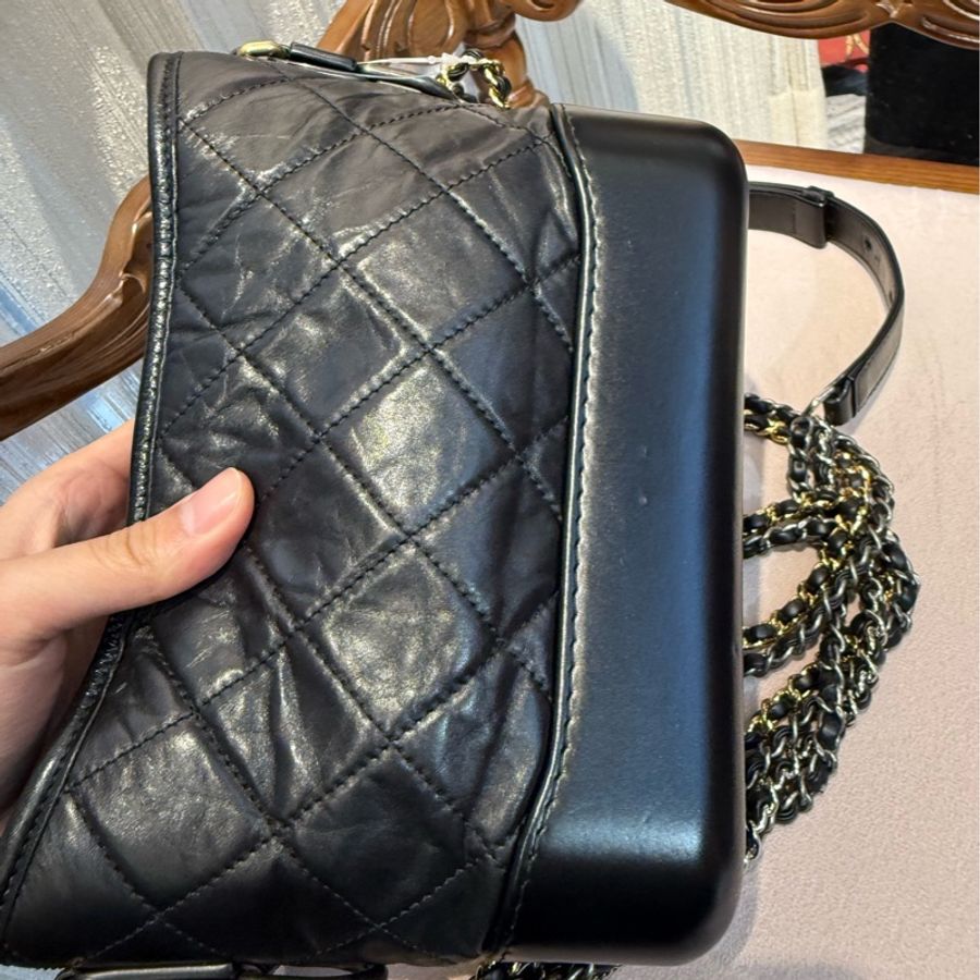 Chanel 黑色流浪包 小号 27开-4