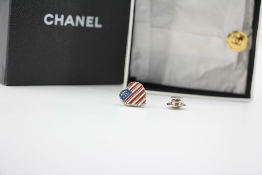 Chanel Vintage 03A 金屬美式風格心形胸針-3