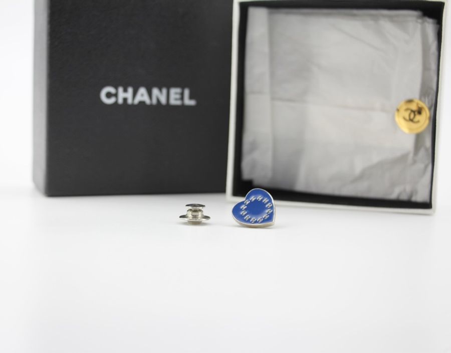 Chanel Vintage 03A 金屬美式風格心形胸針-4