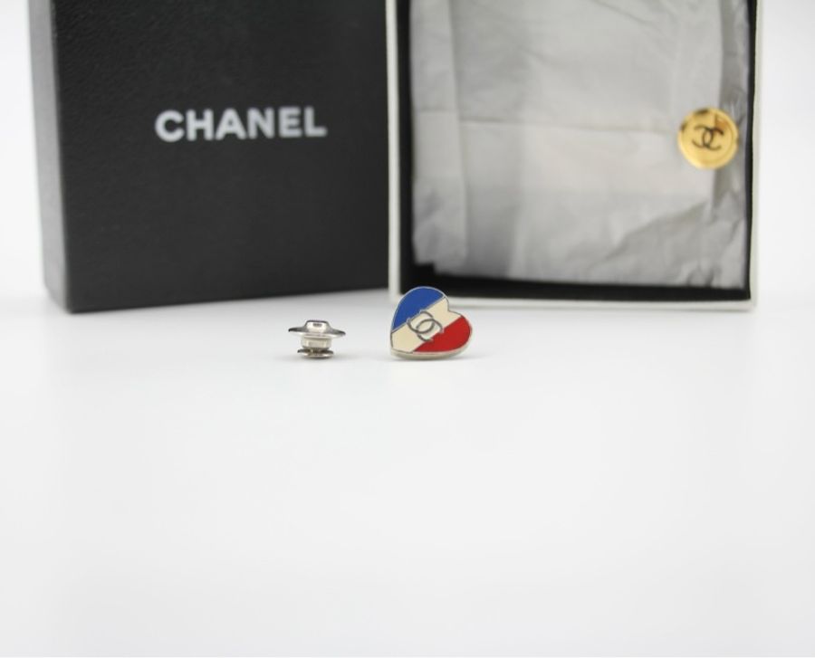 Chanel Vintage 03A 金屬美式風格心形胸針-5