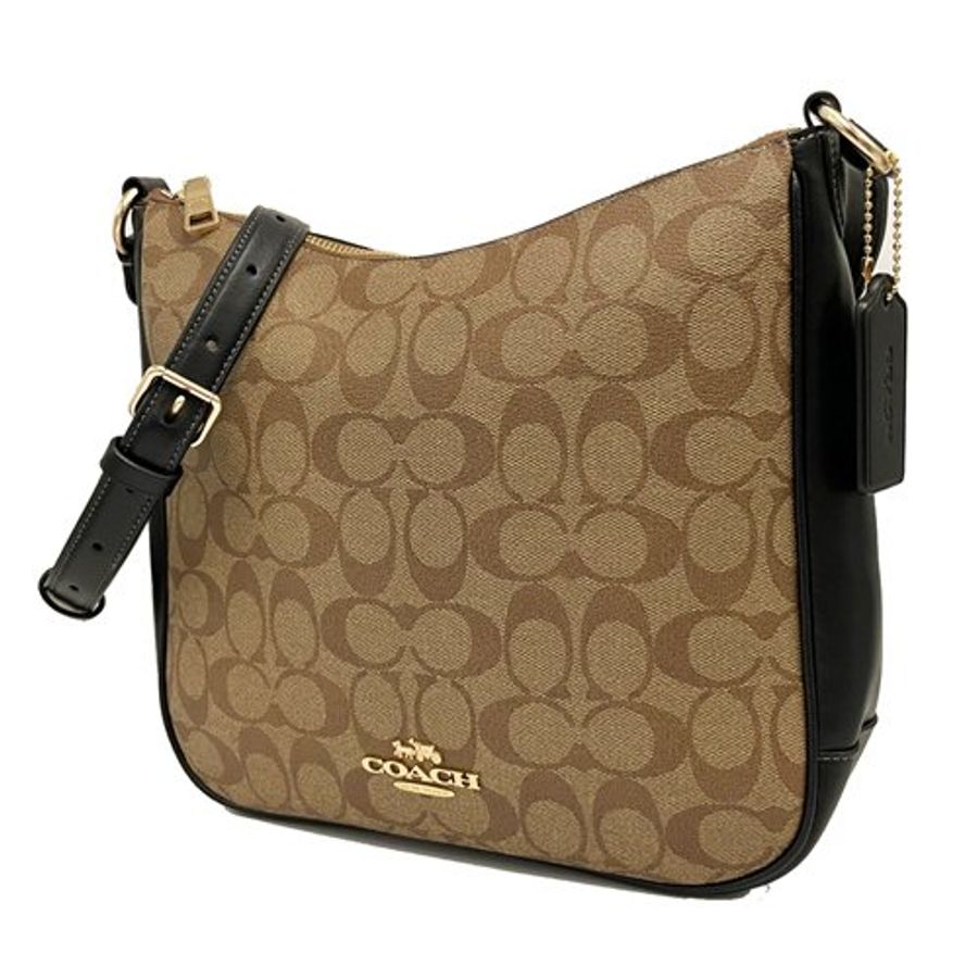 【全新】COACH C LOGO馬鞍斜背包(焦糖/黑)-1