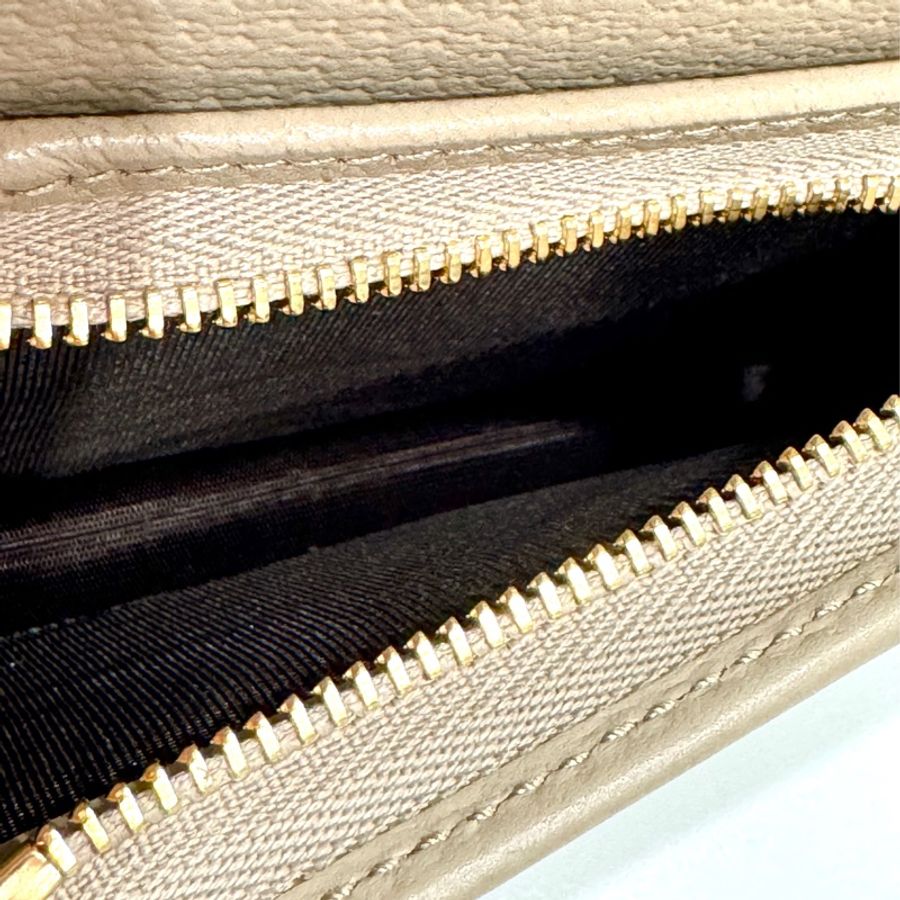 Gucci Ophidia GG 523155 燕麥奶 牛皮短夾 PVC-10