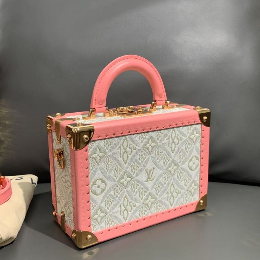 路易威登 LV PETITE VALISE 1854 粉色 手提硬箱-0