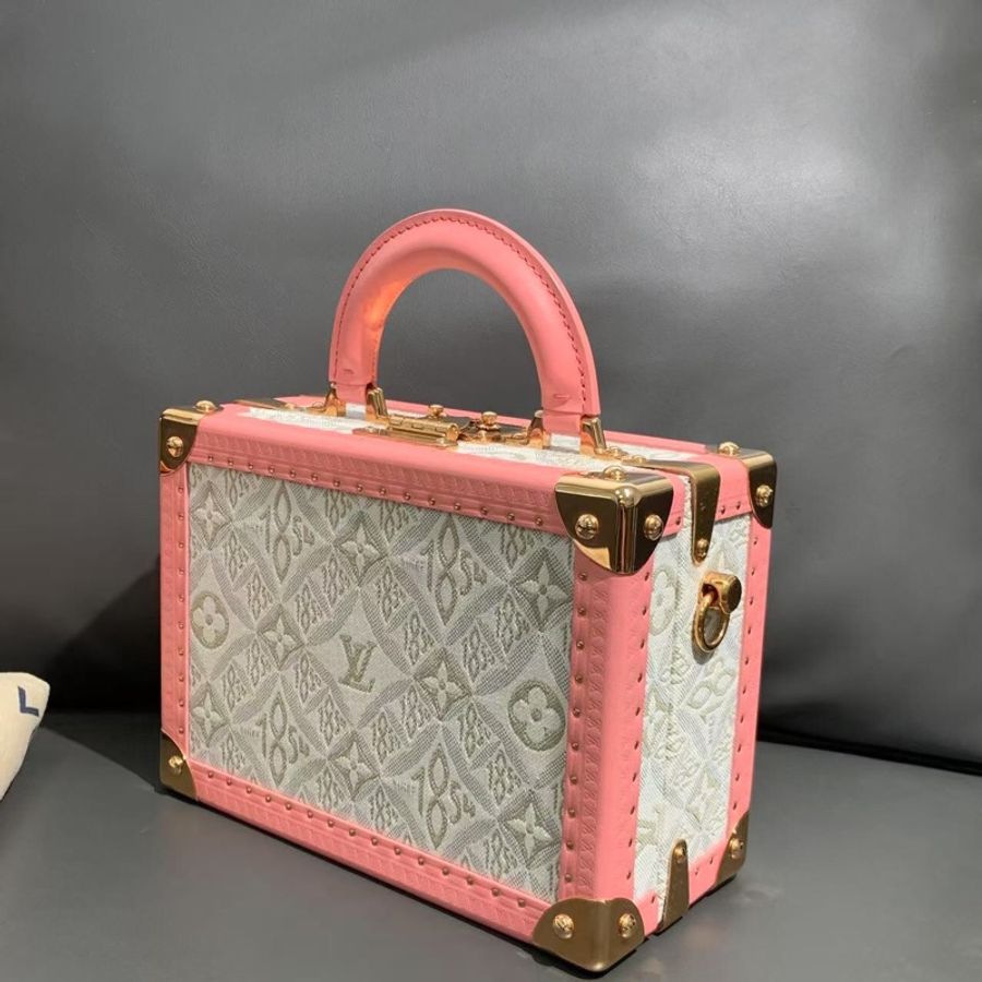 路易威登 LV PETITE VALISE 1854 粉色 手提硬箱-5