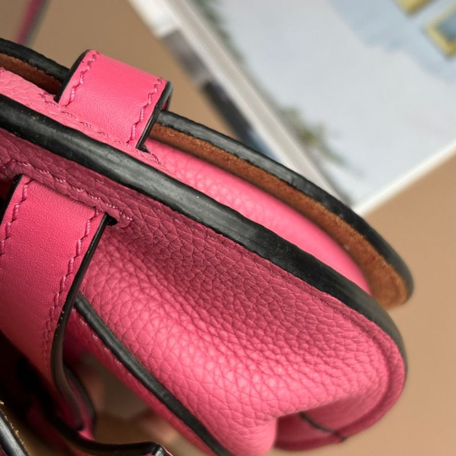 ::LOEWE:: 桃粉色 mini gate 斜背包-12