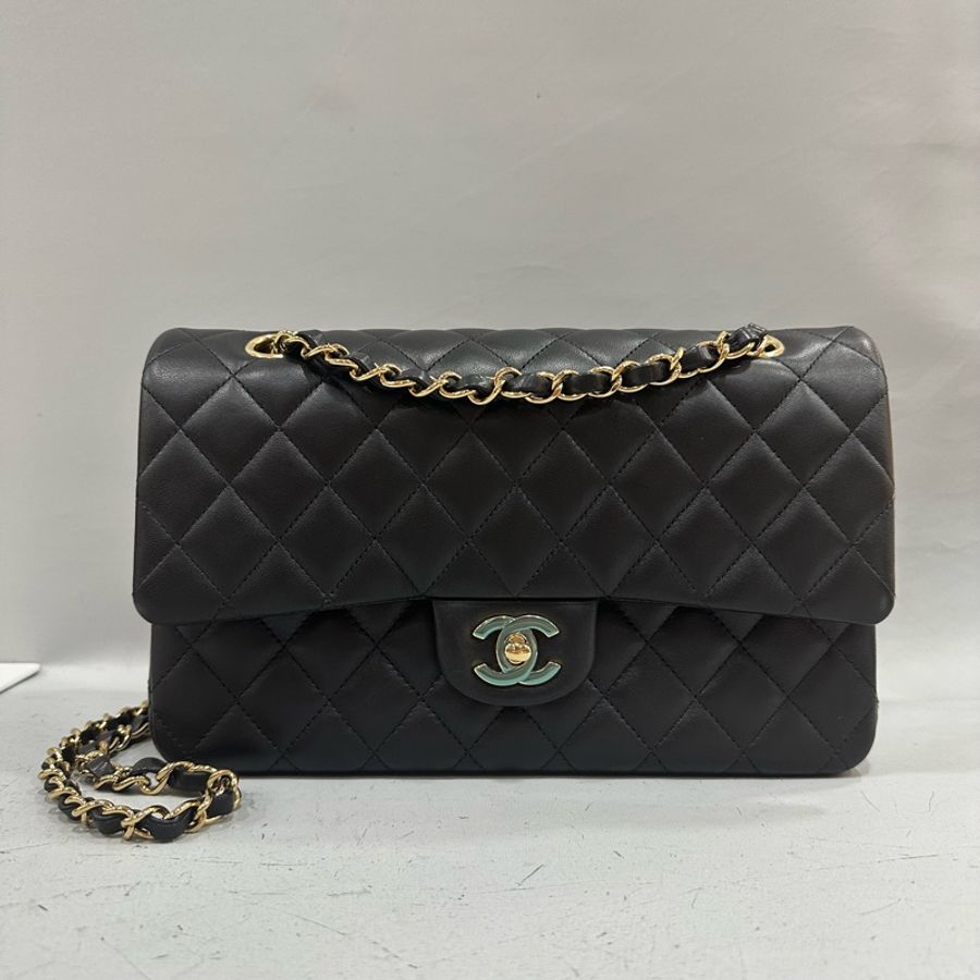 Chanel A01112 黑羊皮金釦 Coco CF 25-0