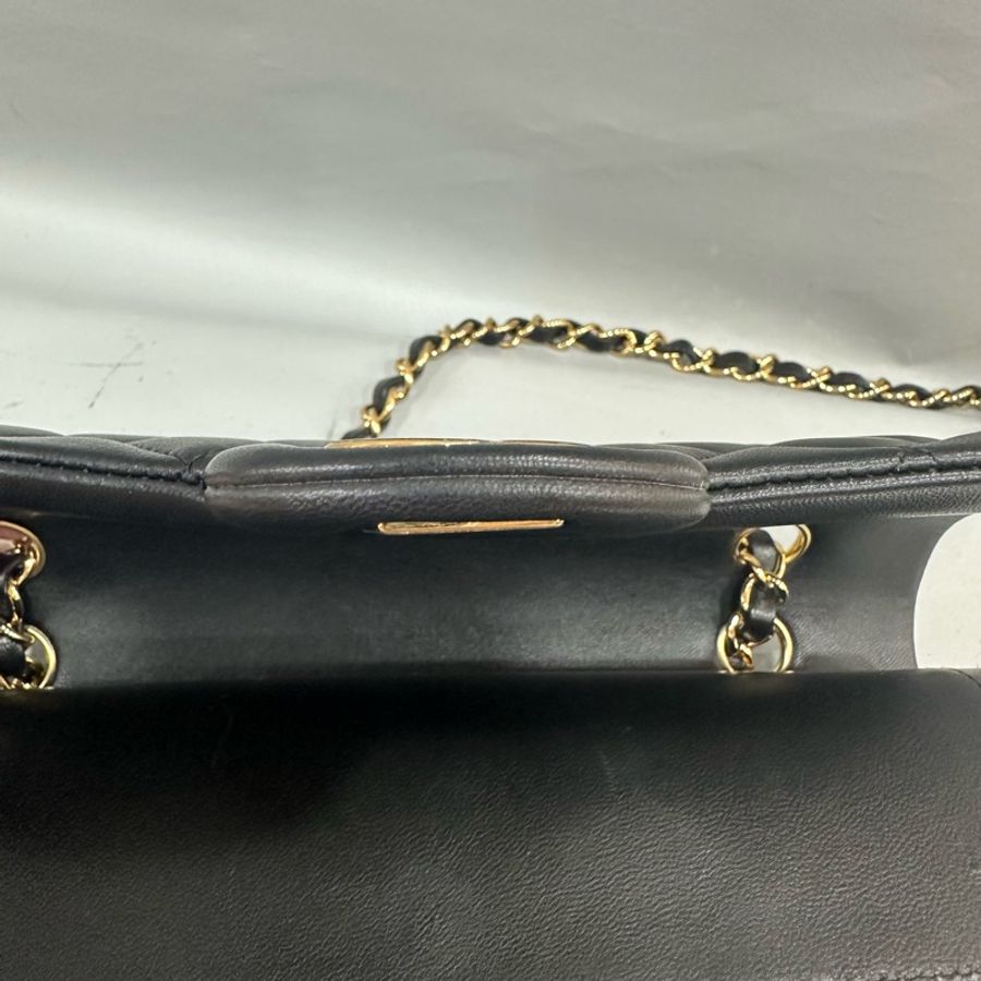 Chanel A01112 黑羊皮金釦 Coco CF 25-28