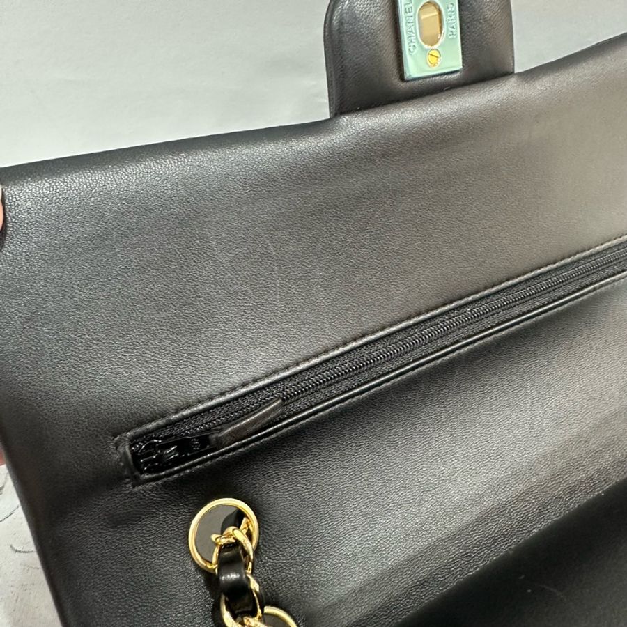 Chanel A01112 黑羊皮金釦 Coco CF 25-32
