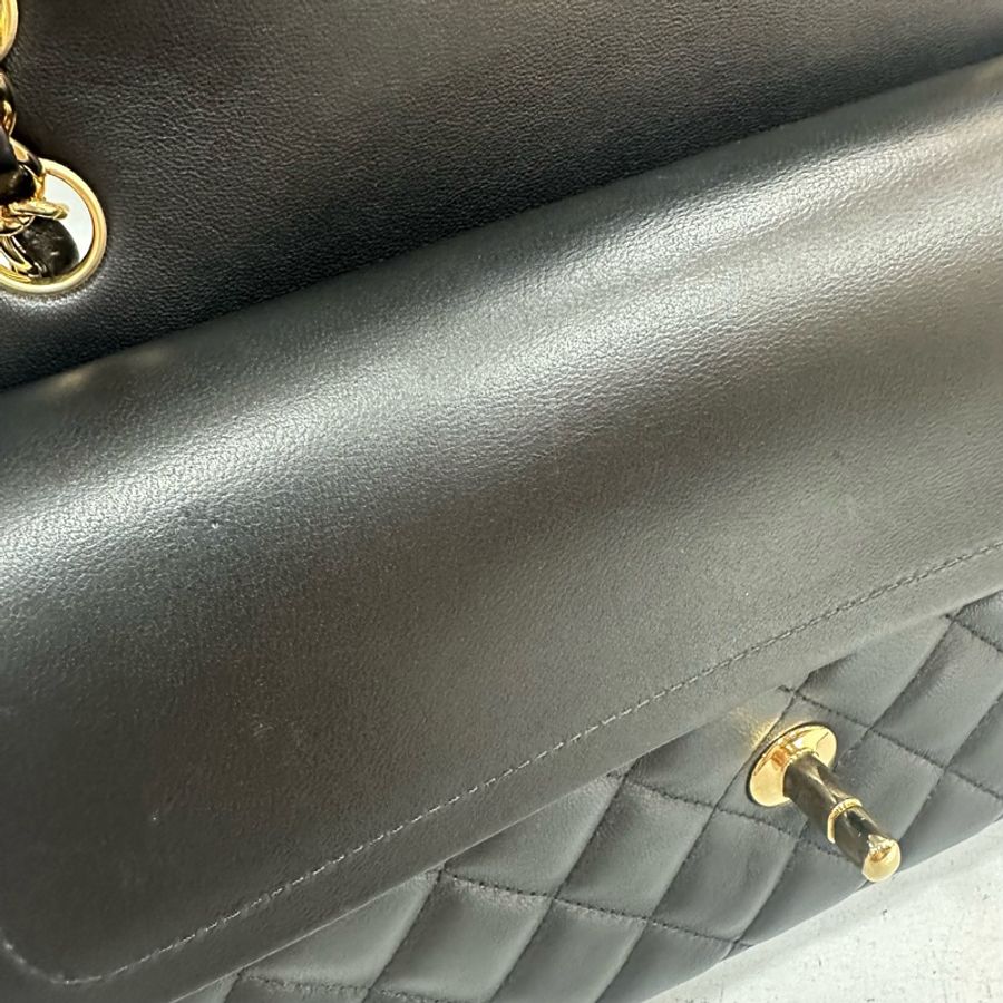 Chanel A01112 黑羊皮金釦 Coco CF 25-40
