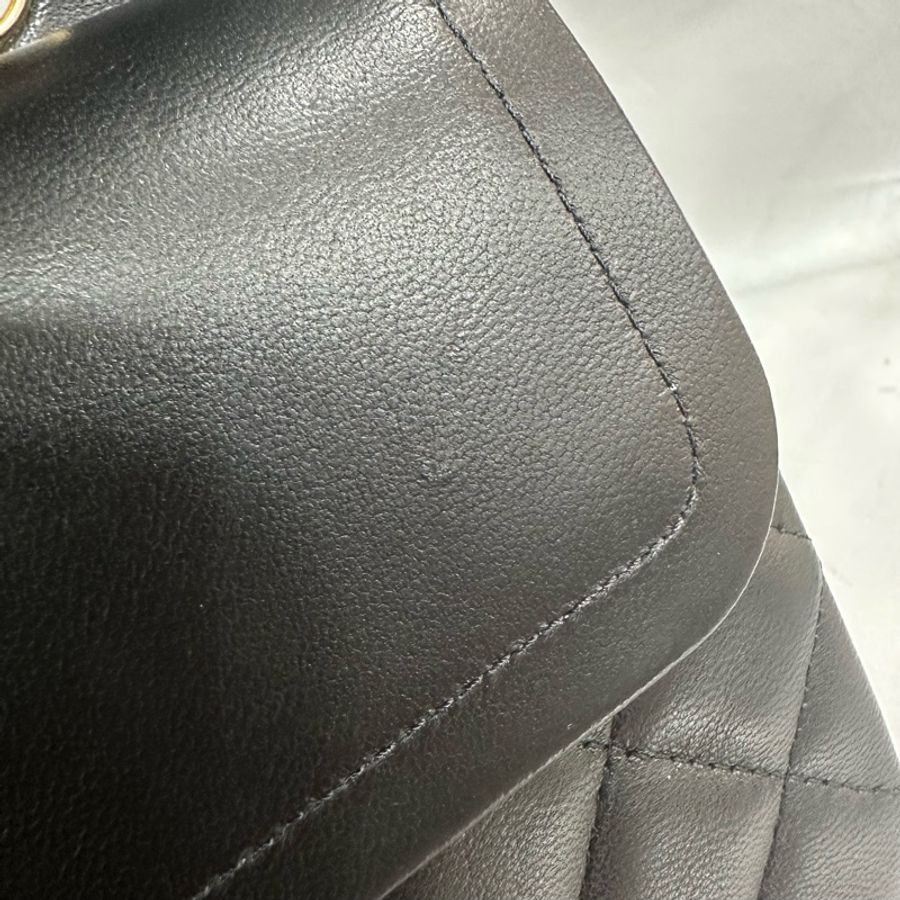 Chanel A01112 黑羊皮金釦 Coco CF 25-44