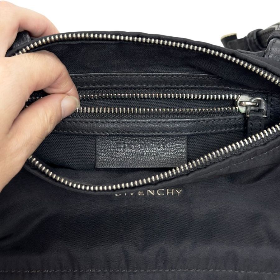 GIVENCHY Pandora 帆布拼皮 斜背包-18