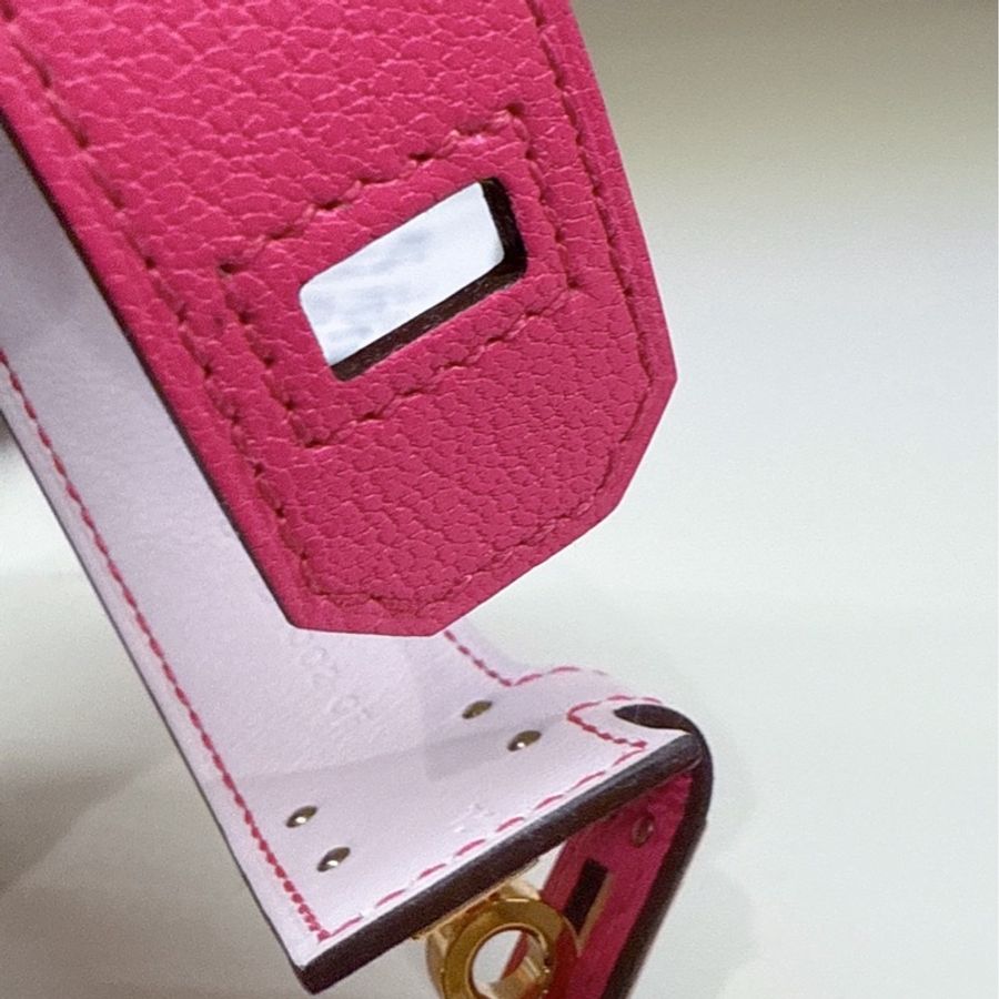 HERMES Kelly Twist 0R 玫瑰紫寬版手環 T2 B刻-11