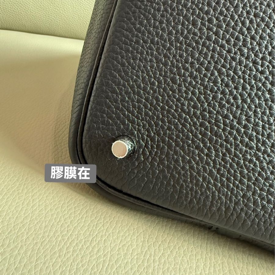 「M.Y精品」 Hermes picotin 22 菜籃子22 黑色銀釦-24