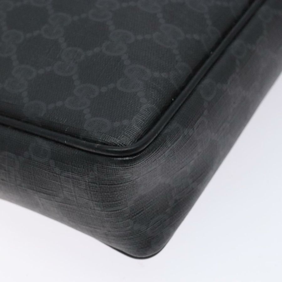 【日本直送】GUCCI GG Supreme 手拿包 PVC 黑色金色 156 01 053 正品 BA5207-13