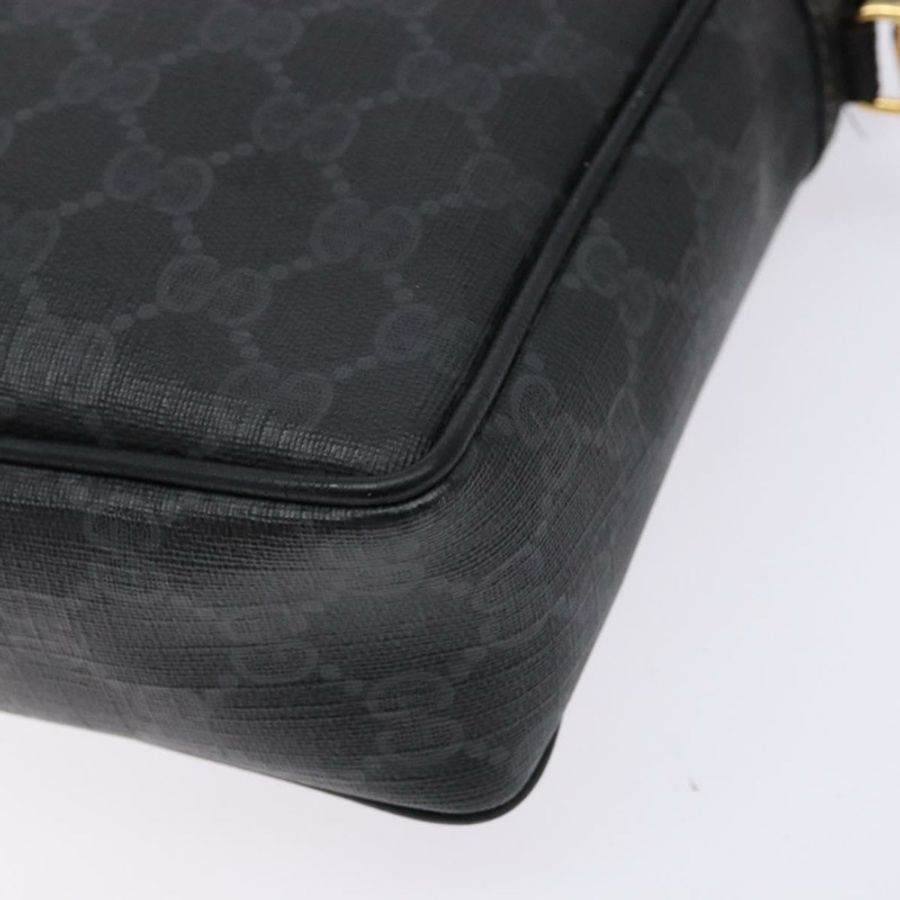 【日本直送】GUCCI GG Supreme 手拿包 PVC 黑色金色 156 01 053 正品 BA5207-14