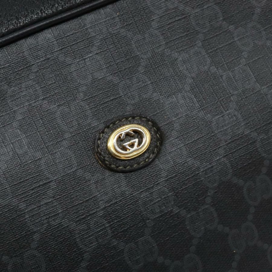 【日本直送】GUCCI GG Supreme 手拿包 PVC 黑色金色 156 01 053 正品 BA5207-16
