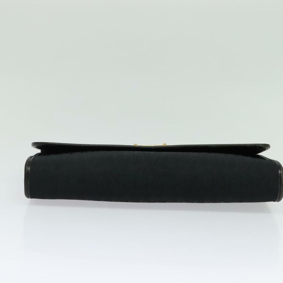 【日本直送】Christian Dior Trotter帆布鏈條單肩包 黑色 金色 正品 yk19482-4