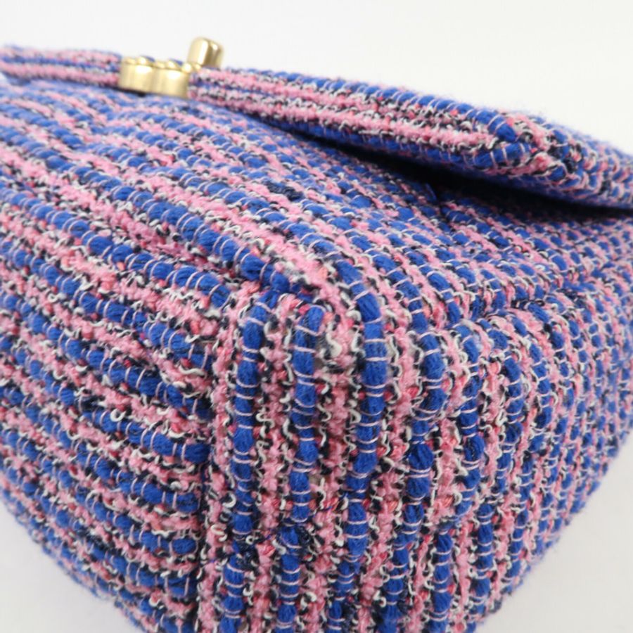 CHANEL Tweed Chanel 19 Small鏈帶手挽肩背兩用袋-11