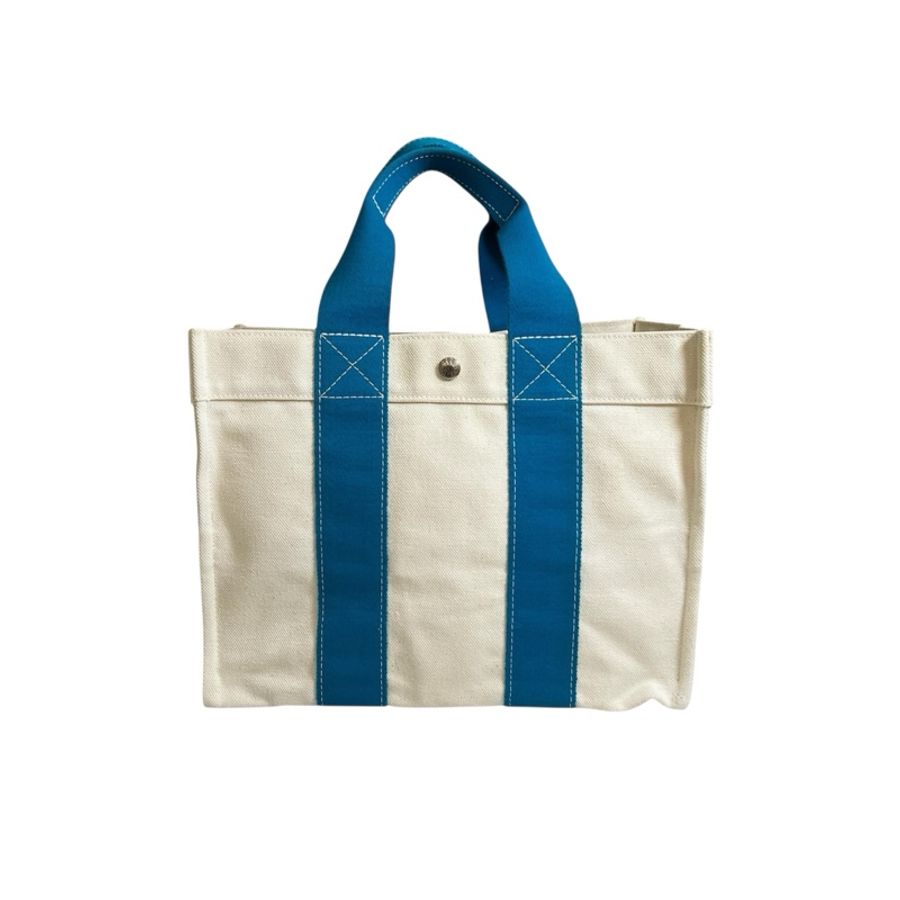 Hermès 帆布藍色手提包-0