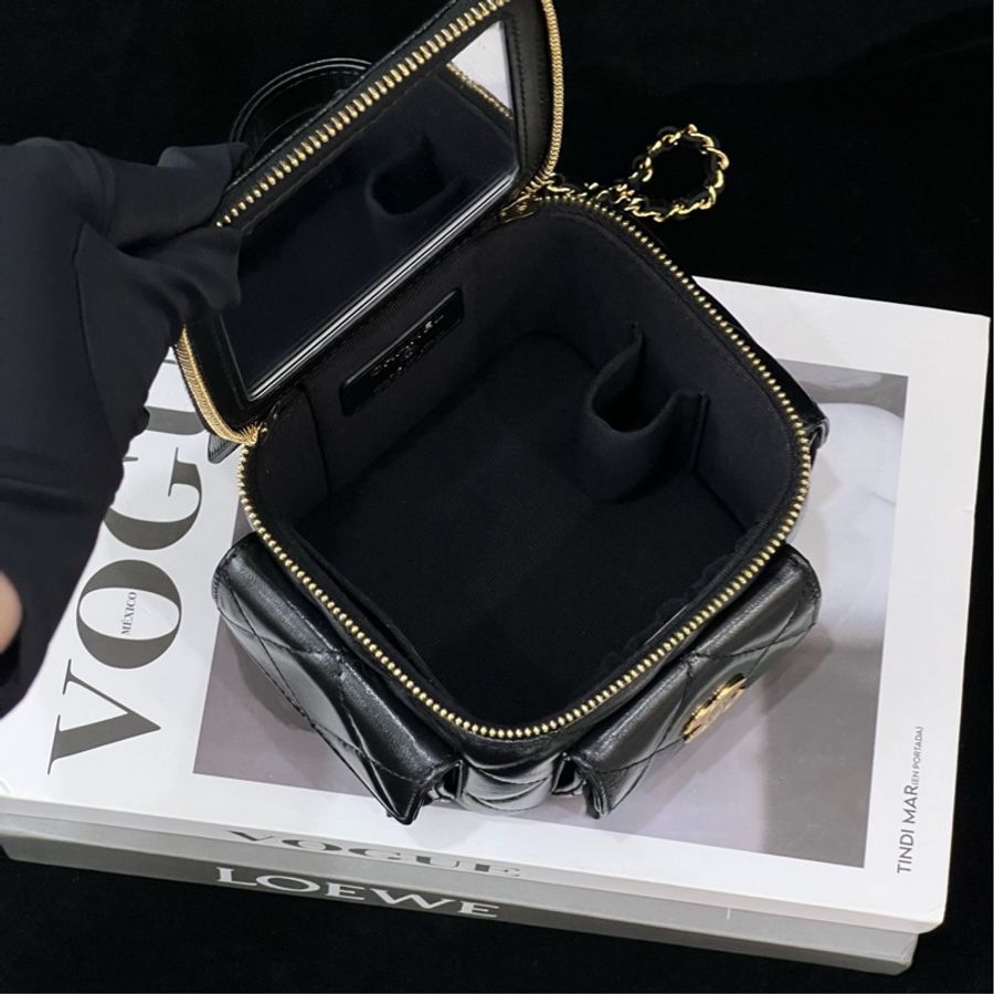 Chanel cargo 黑金小盒子口袋包 芯片款 附件:盒子/塵袋/冊子-4