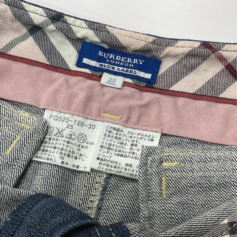 Burberry 藍標 兩側口袋牛仔戰馬短褲-8