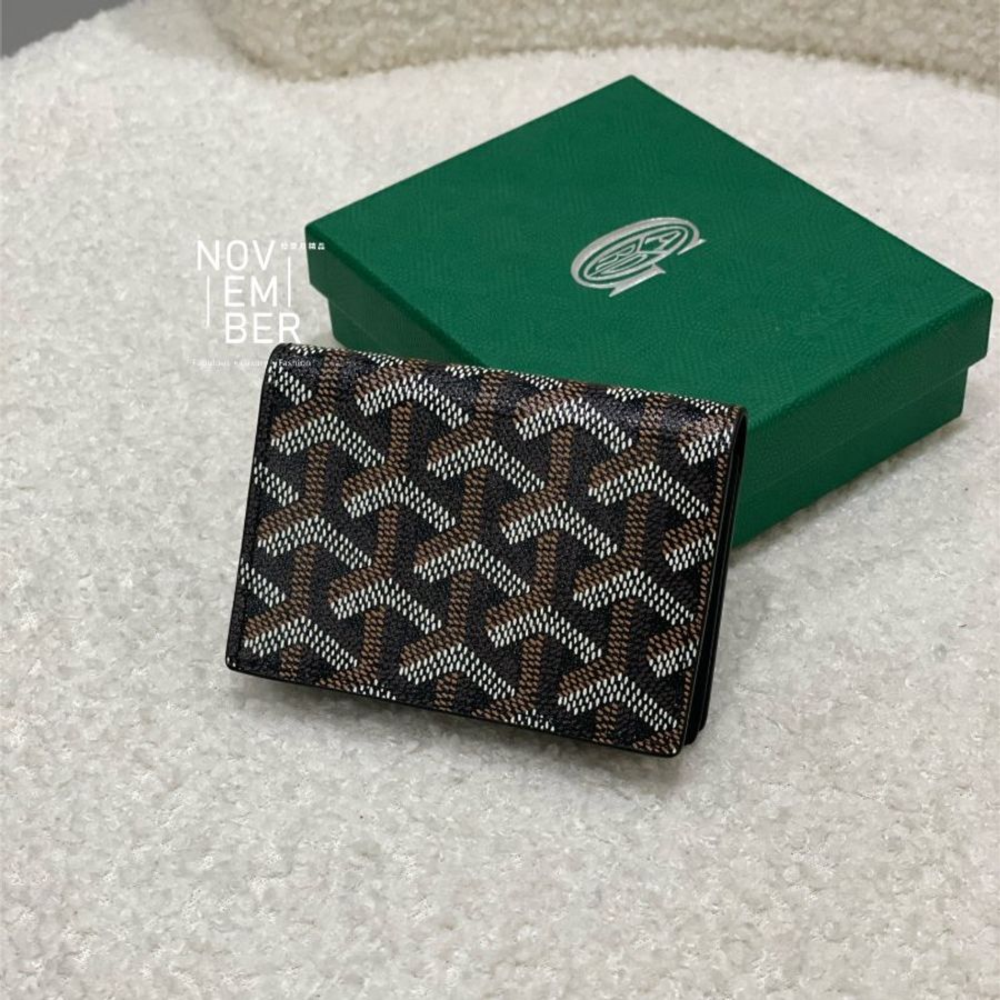 全新🤎 Goyard 戈雅 黑咖對開卡包-4