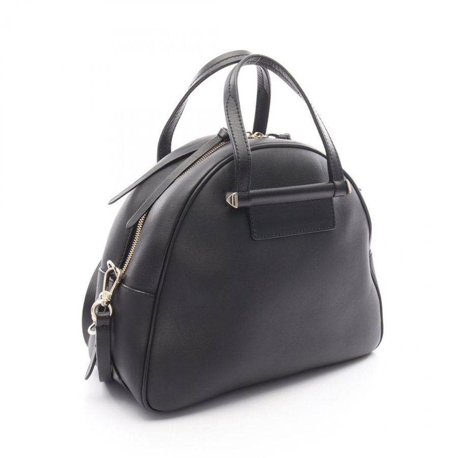 JIMMY CHOO Varenne Bowling M 肩包 黑色皮革 二手 女士斜背包-1