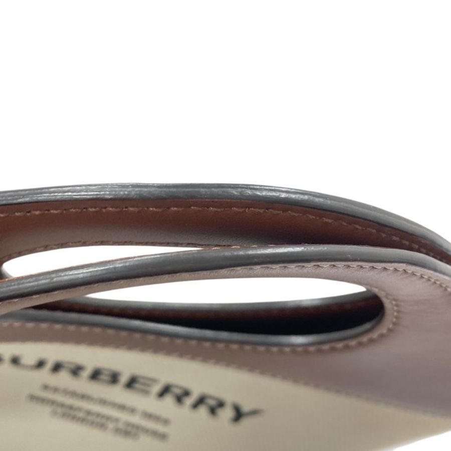 BURBERRY 巴寶莉 可肩背 帆布 皮革 手提包 米色-15
