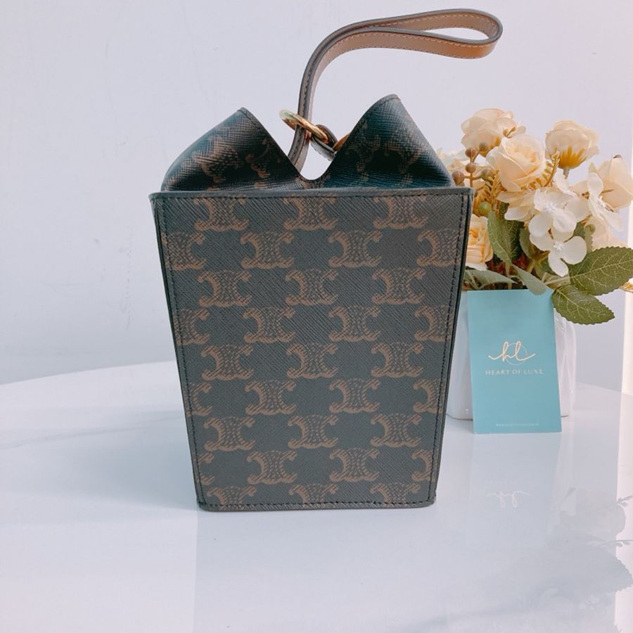 MS0329 CELINE 塞琳 經典花紋 長方形盒子包 手拿包包 PARADE STRAP BOX TRIOMPHE-2