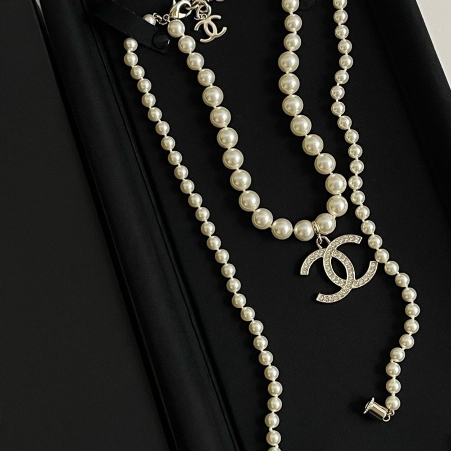 CHANEL 手工坊系列 珍珠項鍊毛衣鏈 帶盒子 鏈長約96-1