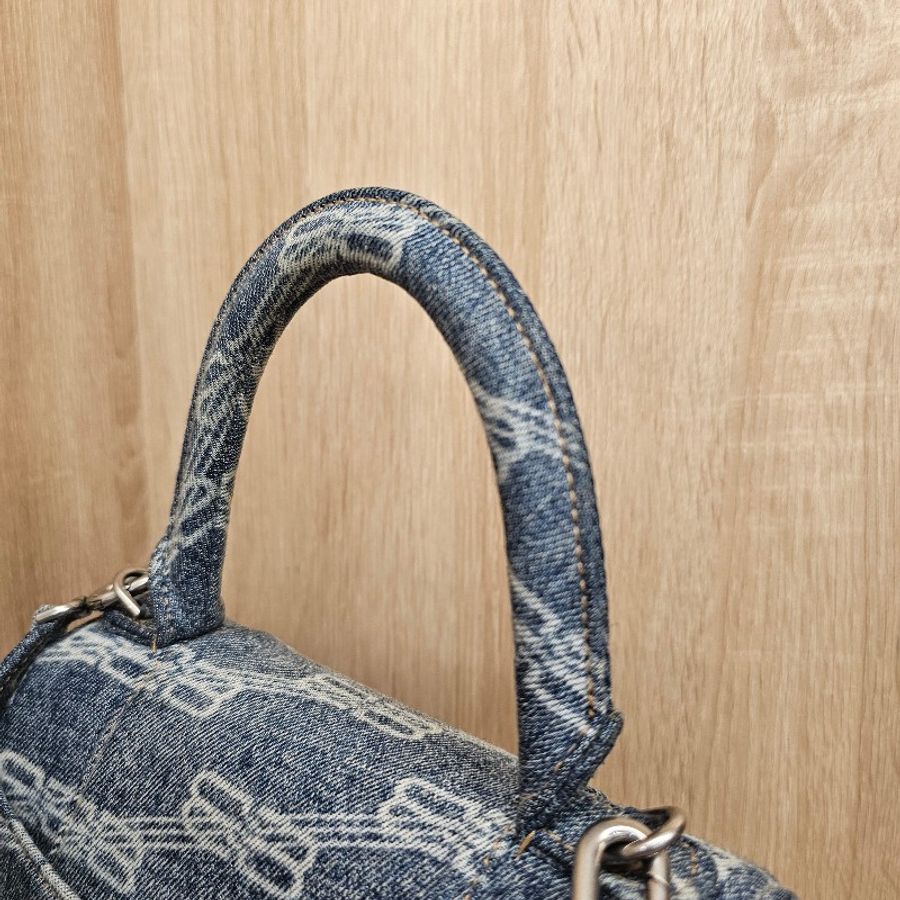 [潮流好物🥰] Balenciaga 丹寧銀釦手提斜背沙漏包-9