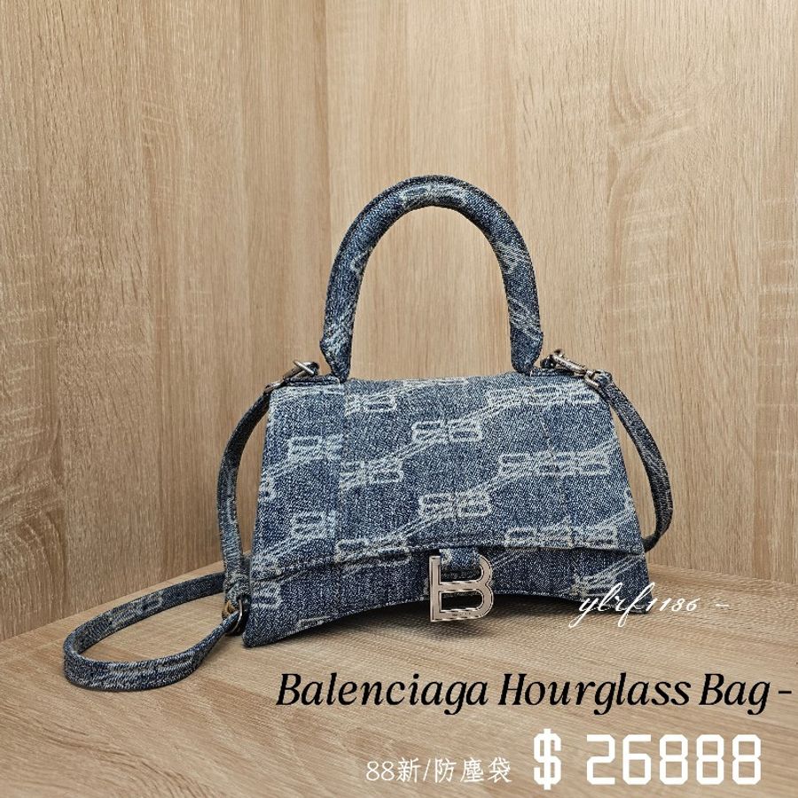 [潮流好物🥰] Balenciaga 丹寧銀釦手提斜背沙漏包-23