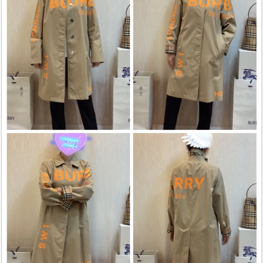 BURBERRY英國印花卡姆登風衣UK6-2