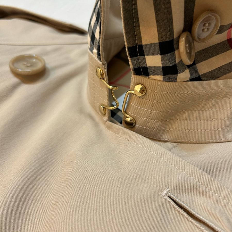 BURBERRY英國柔黃褐色滑鐵盧風衣UK8-9