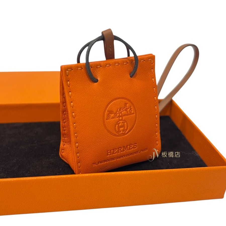 JS1142-HERMES配件 愛馬仕橘小紙袋吊飾-6